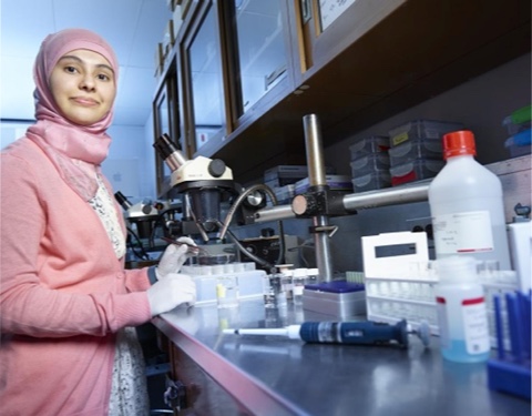 Student in laboratory